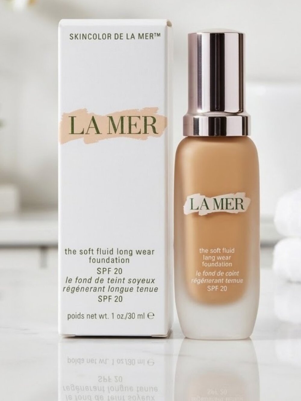 La Mer Soft Fluid Foundation SPF 20 – 250 Ivory, 30ml / 1 oz